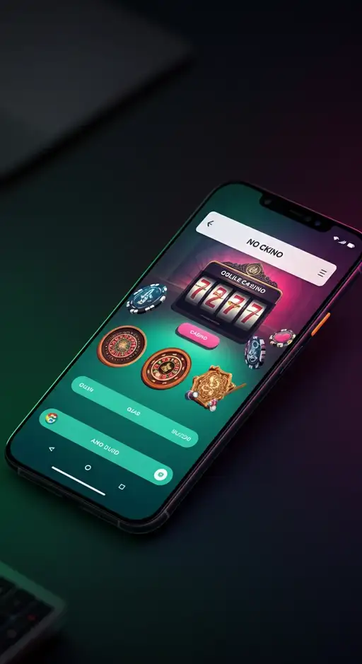 Een smartphone en tablet die de interface van Luckywave Casino tonen, met gokautomaten en live casino spellen, symboliserend de veelzijdige mobiele toegang tot Casino Luckywave.